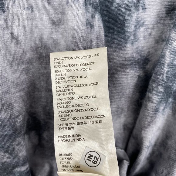 Free People Tee Womens Black Riptide Tie Dye Short Sleeve Crewneck Knit T-Shirt - Picture 6 of 7